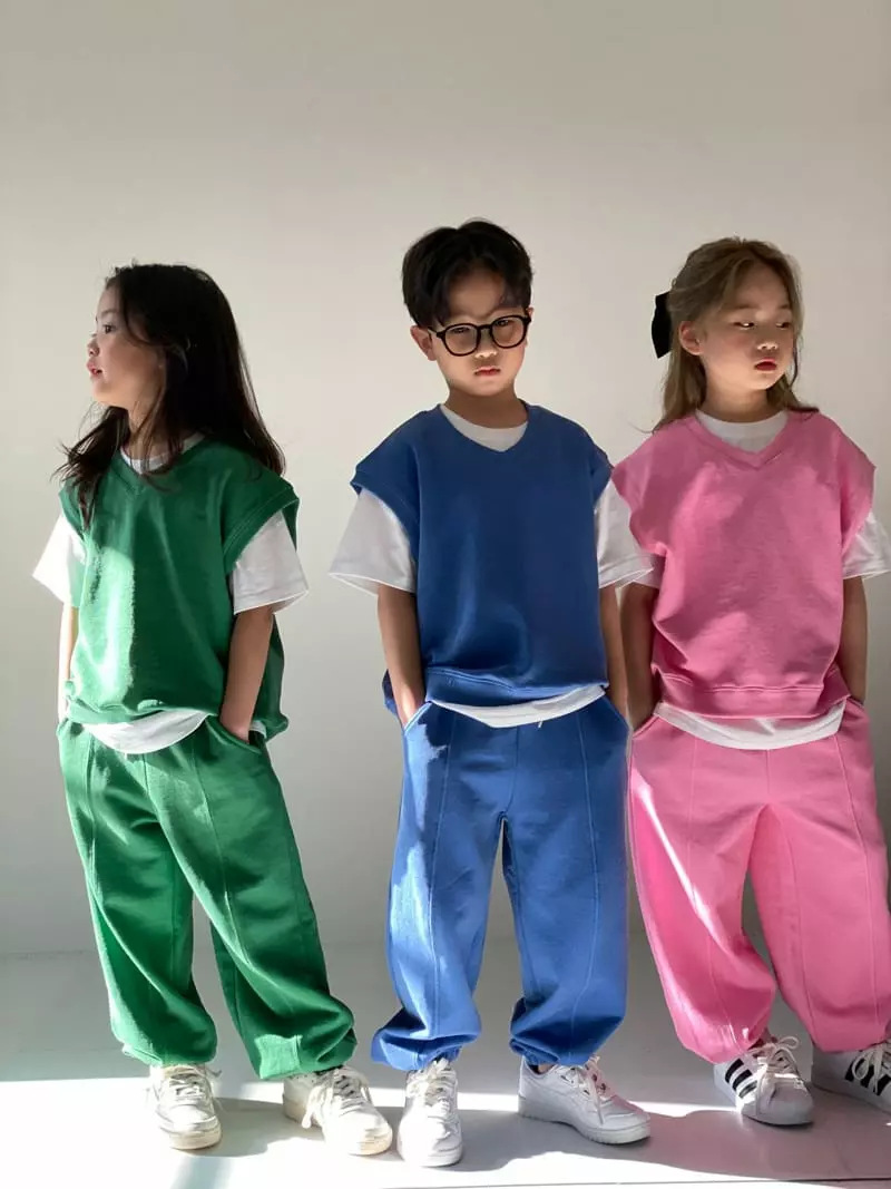 Our - Korean Children Fashion - #kidzfashiontrend - Pigment Vest Bottom Set - 9