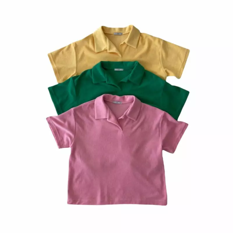 Our - Korean Children Fashion - #kidzfashiontrend - Terry Collar Tee - 2