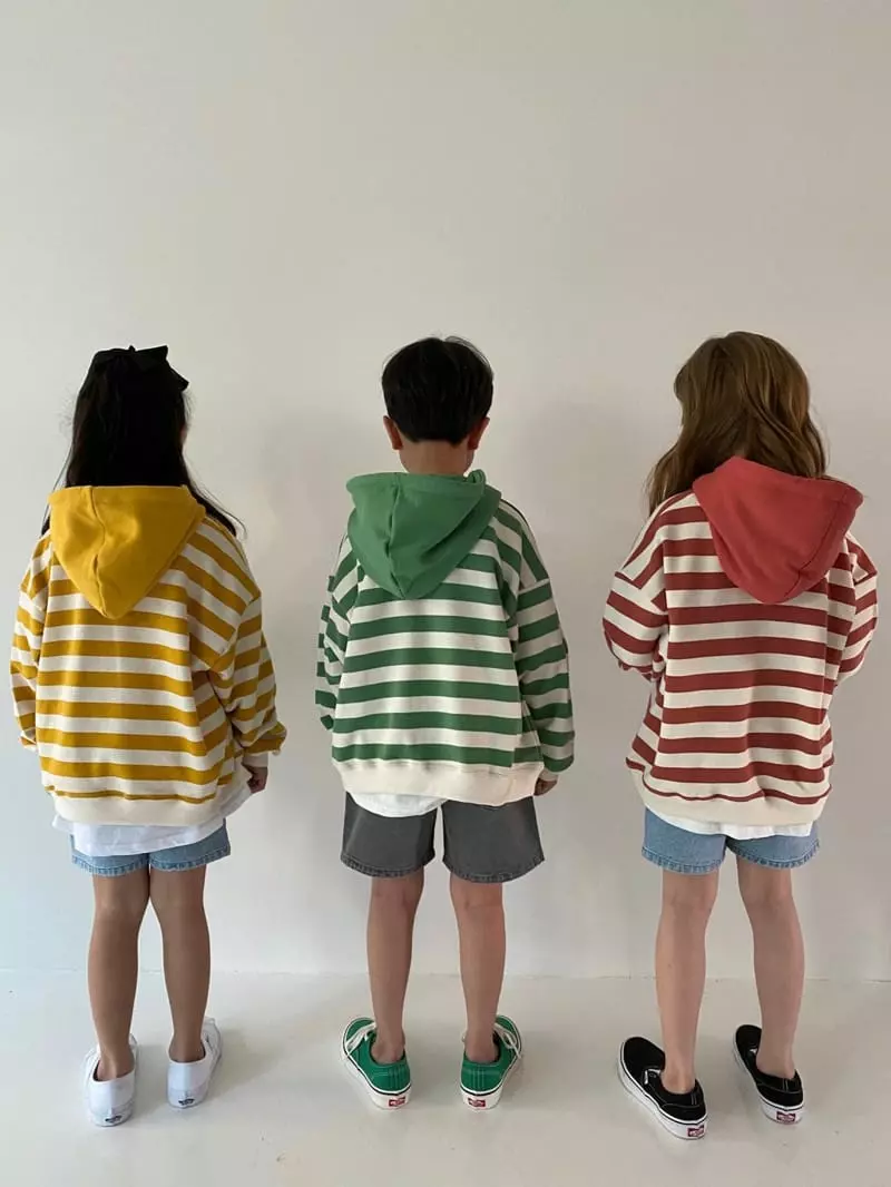 Our - Korean Children Fashion - #littlefashionista - Stripes Patch Hoody - 2