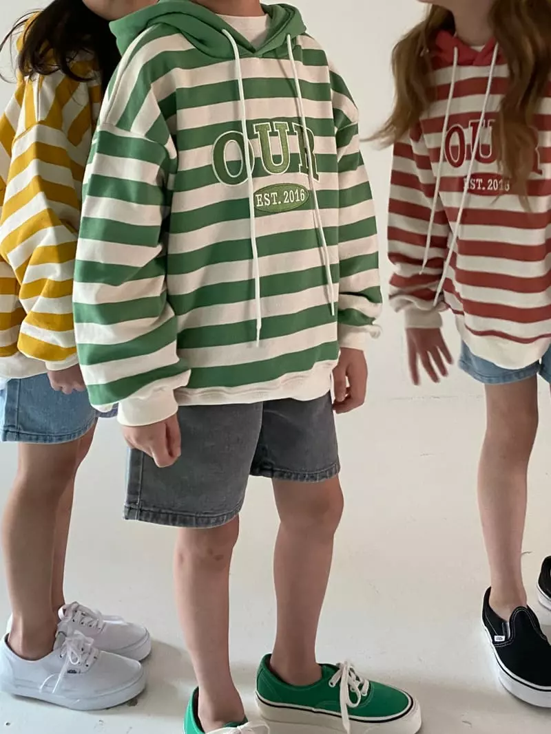 Our - Korean Children Fashion - #magicofchildhood - Stripes Patch Hoody - 4