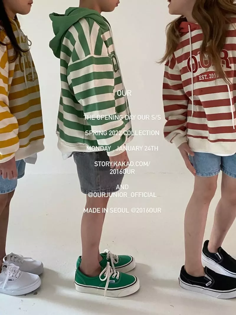 Our - Korean Children Fashion - #stylishchildhood - Stripes Patch Hoody - 8
