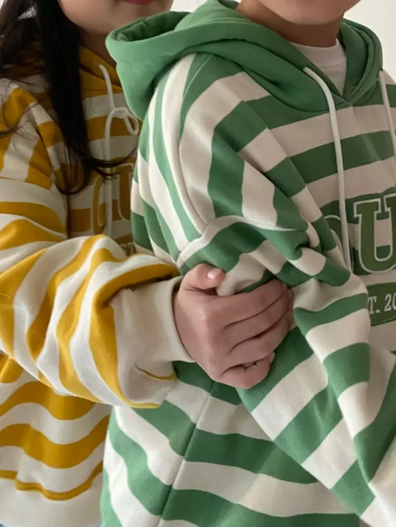 Our - Korean Children Fashion - #todddlerfashion - Stripes Patch Hoody - 6