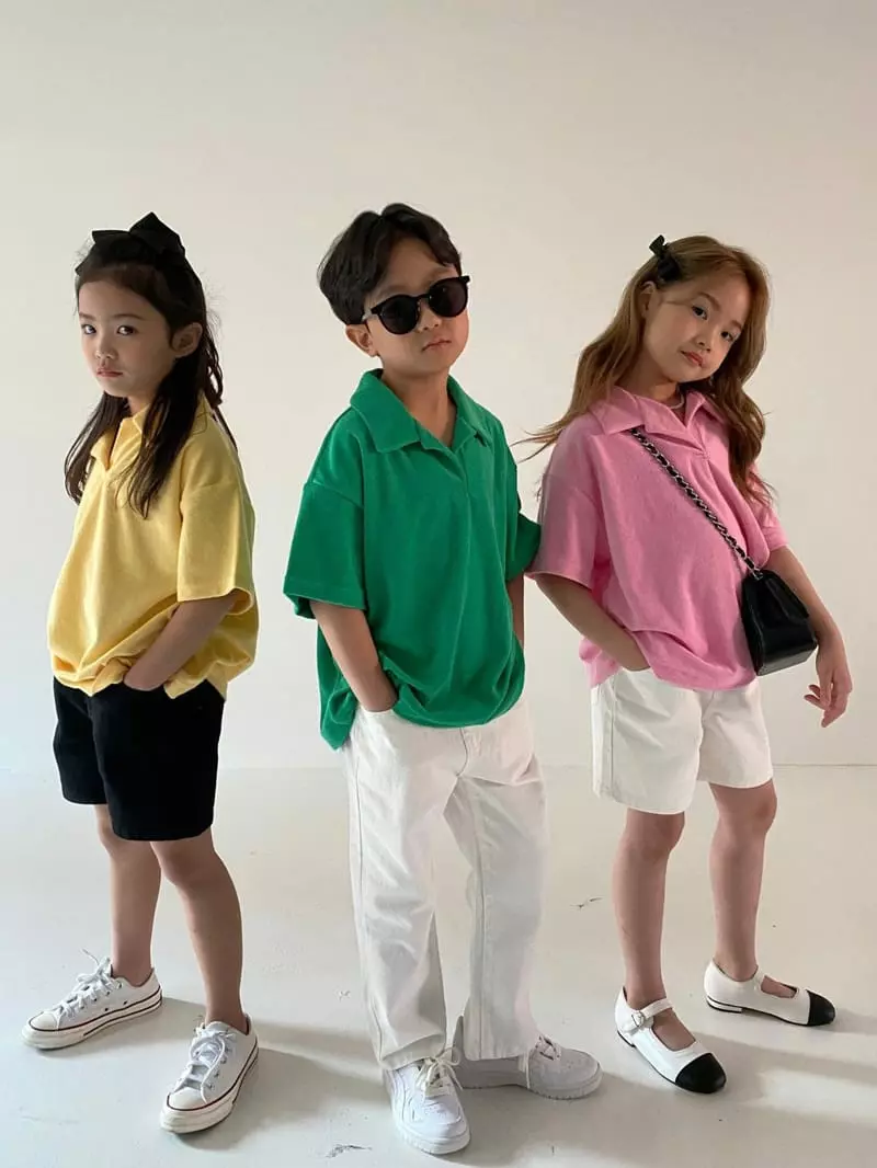 Our - Korean Children Fashion - #todddlerfashion - Terry Collar Tee - 8
