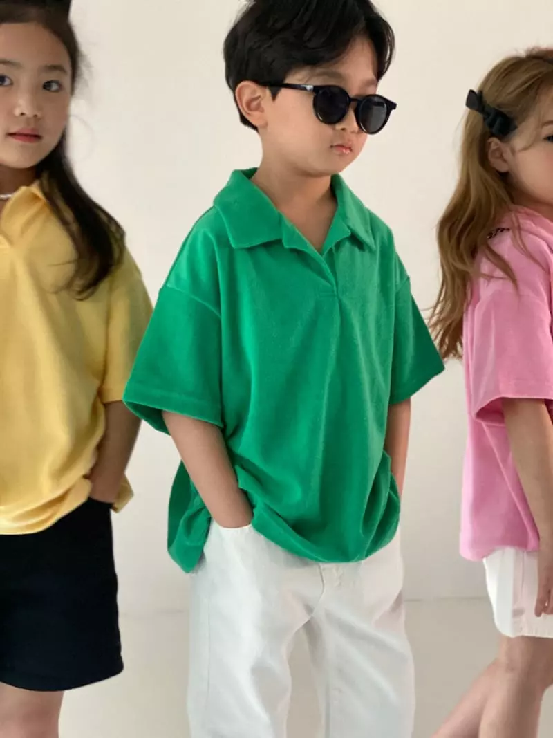 Our - Korean Children Fashion - #toddlerclothing - Terry Collar Tee - 9