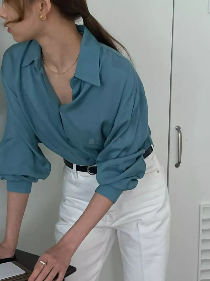 Our - Korean Women Fashion - #momslook - Twill Silket Blouse