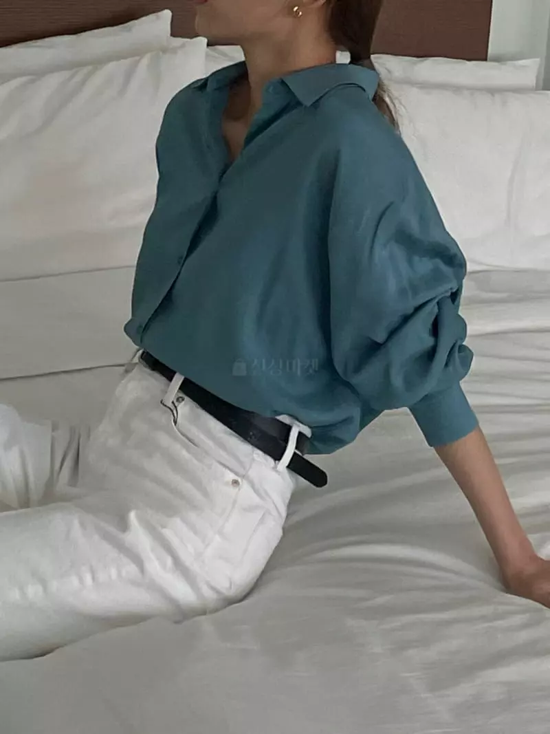 Our - Korean Women Fashion - #momslook - Twill Silket Blouse - 2