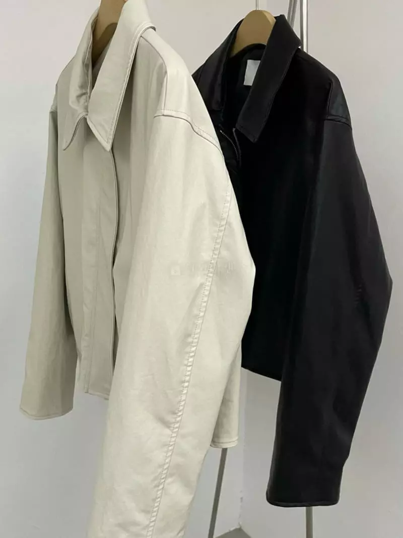 Our - Korean Women Fashion - #restrostyle - Work Leather Jacket - 4