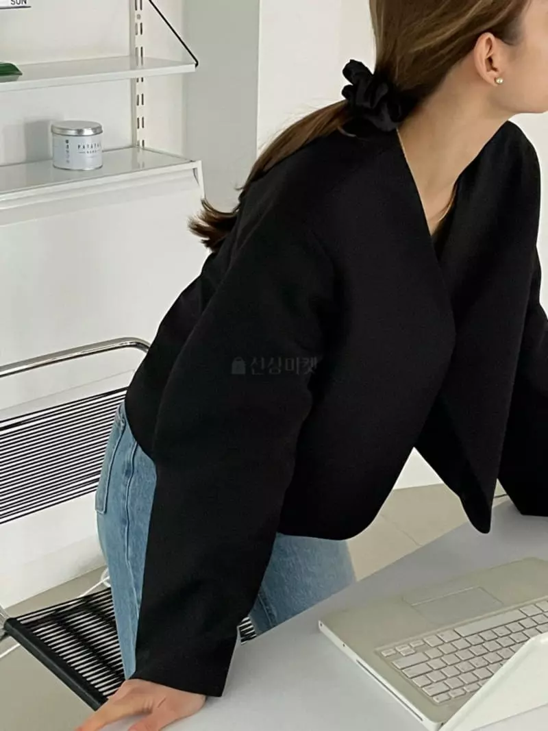 Our - Korean Women Fashion - #romanticstyle - V Snap Jacket - 3