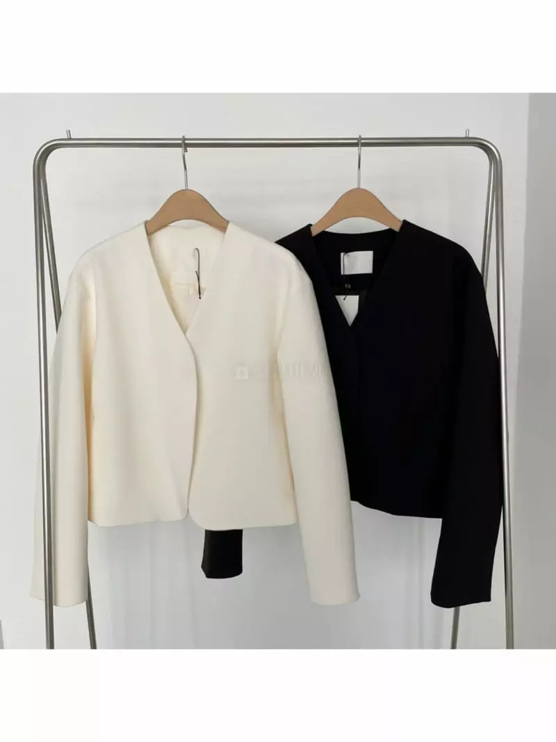 Our - Korean Women Fashion - #romanticstyle - V Snap Jacket - 4