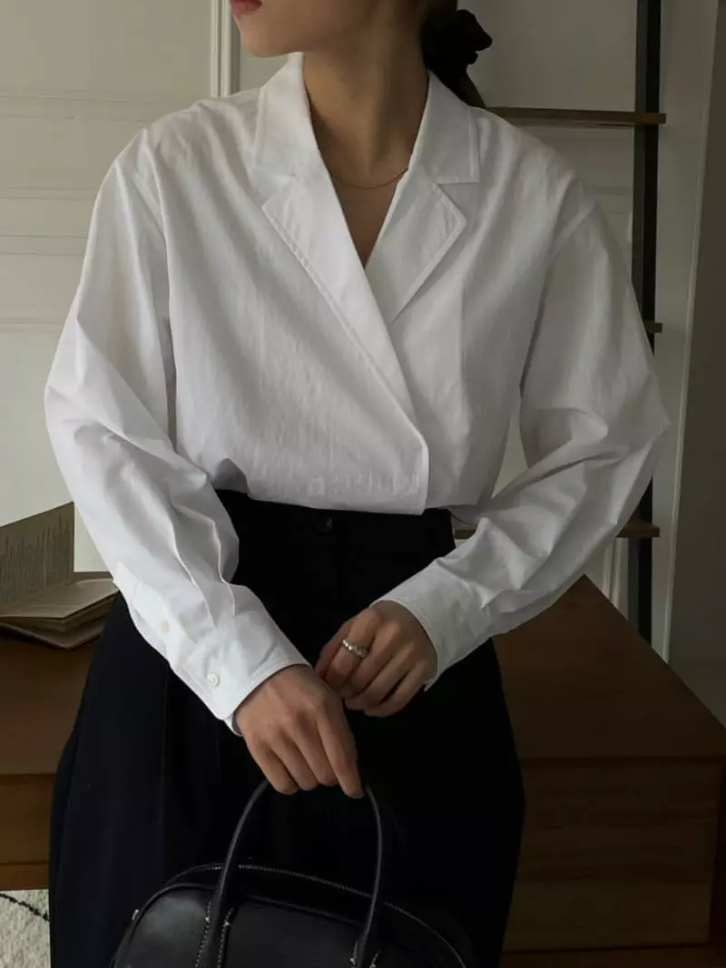 Our - Korean Women Fashion - #vintageinspired - Open Snap Shirt
