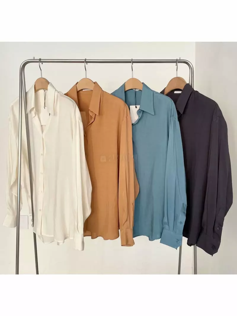 Our - Korean Women Fashion - #womensfashion - Twill Silket Blouse - 4