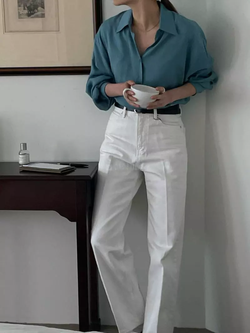 Our - Korean Women Fashion - #womensfashion - White Jeans