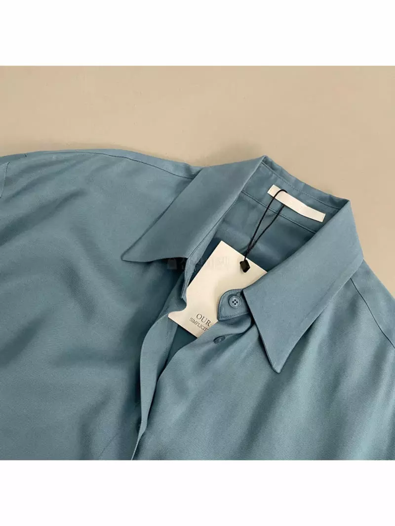 Our - Korean Women Fashion - #womensfashion - Twill Silket Blouse - 3