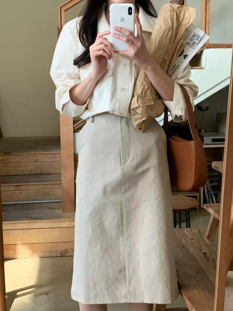 Outrene - Korean Women Fashion - #momslook - Safari Shirt - 3