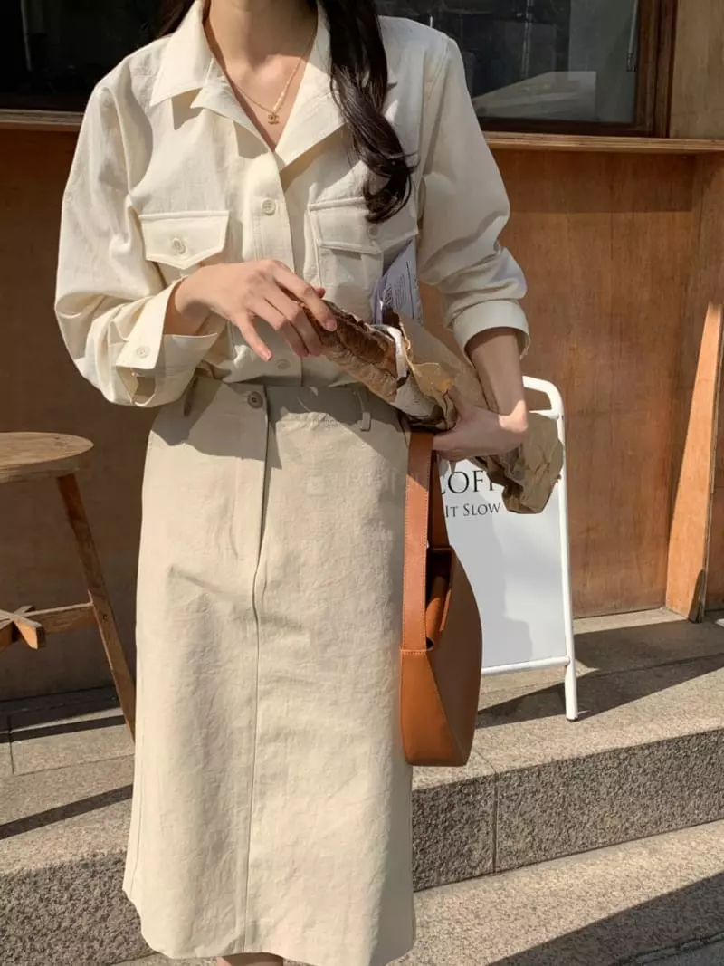 Outrene - Korean Women Fashion - #thelittlethings - Safari Shirt - 2