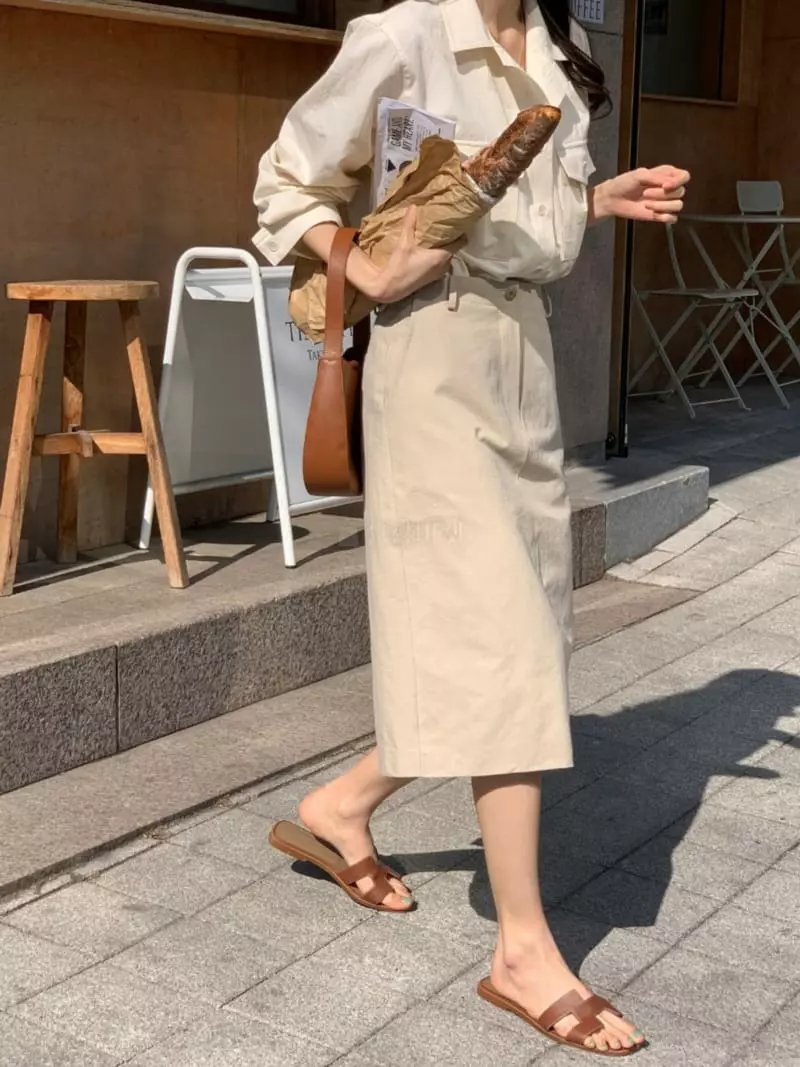 Outrene - Korean Women Fashion - #momslook - Safari Shirt - 4