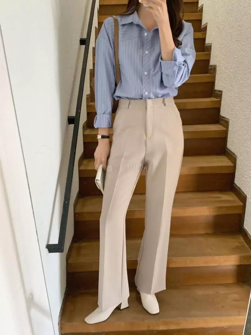 Outrene - Korean Women Fashion - #womensfashion - Bootcut Pants