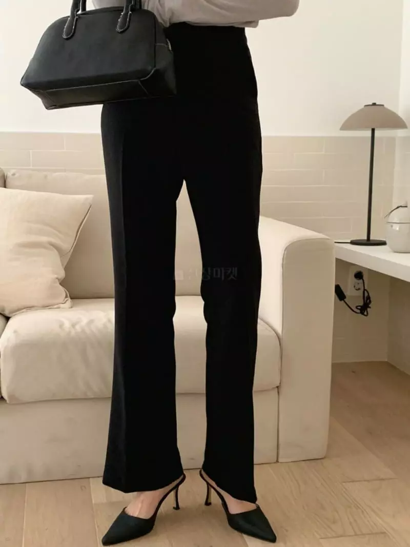 Outrene - Korean Women Fashion - #womensfashion - Bootcut Pants - 3