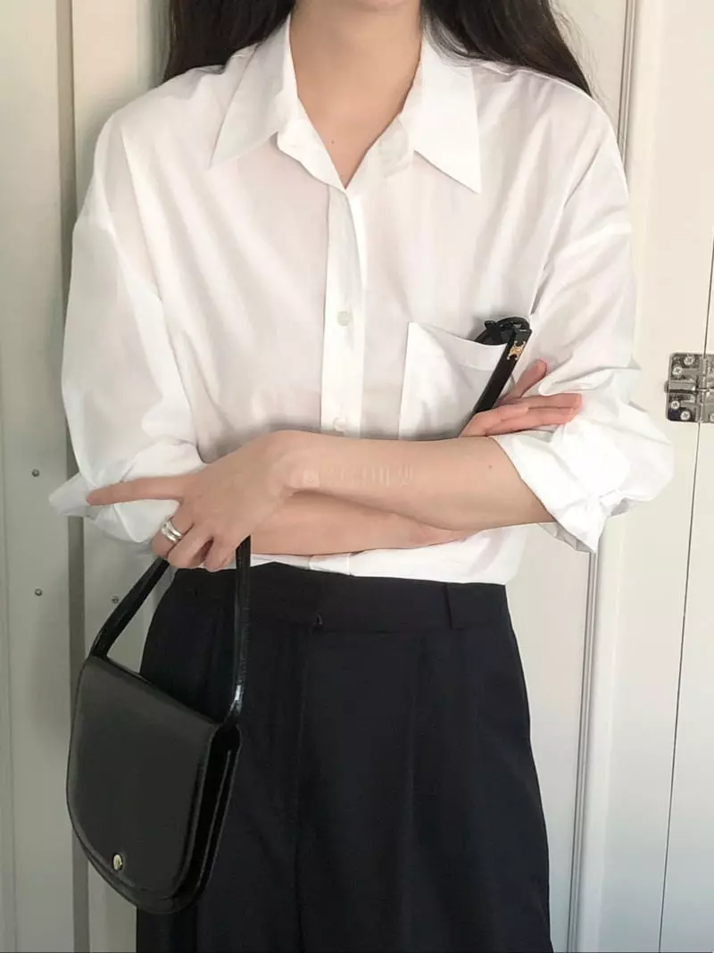 Overclassic - Korean Women Fashion - #momslook - Premium Cotton Shirts - 3
