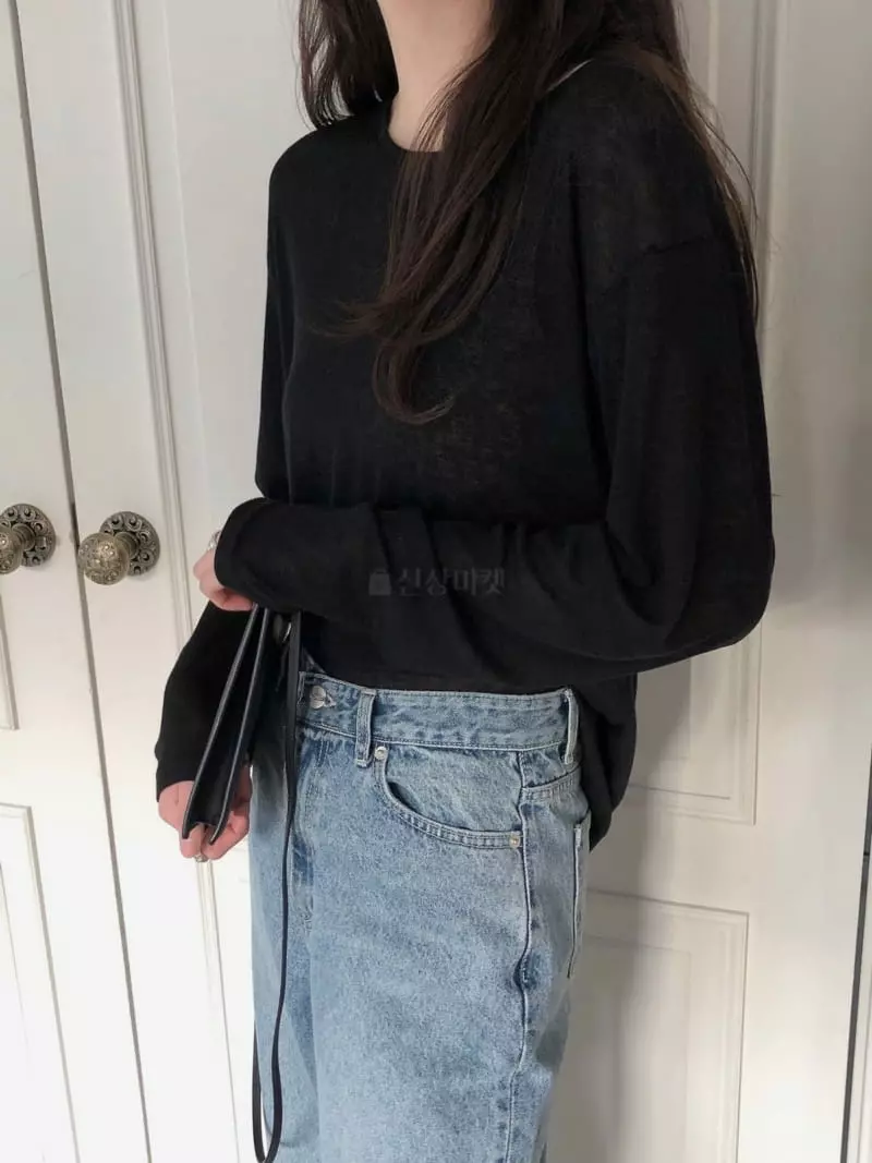 Overclassic - Korean Women Fashion - #momslook - Tencel Loose Tee