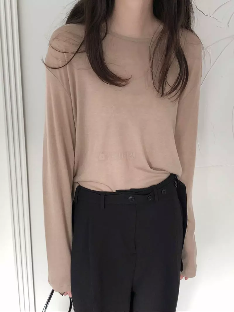 Overclassic - Korean Women Fashion - #momslook - Tencel Loose Tee - 2