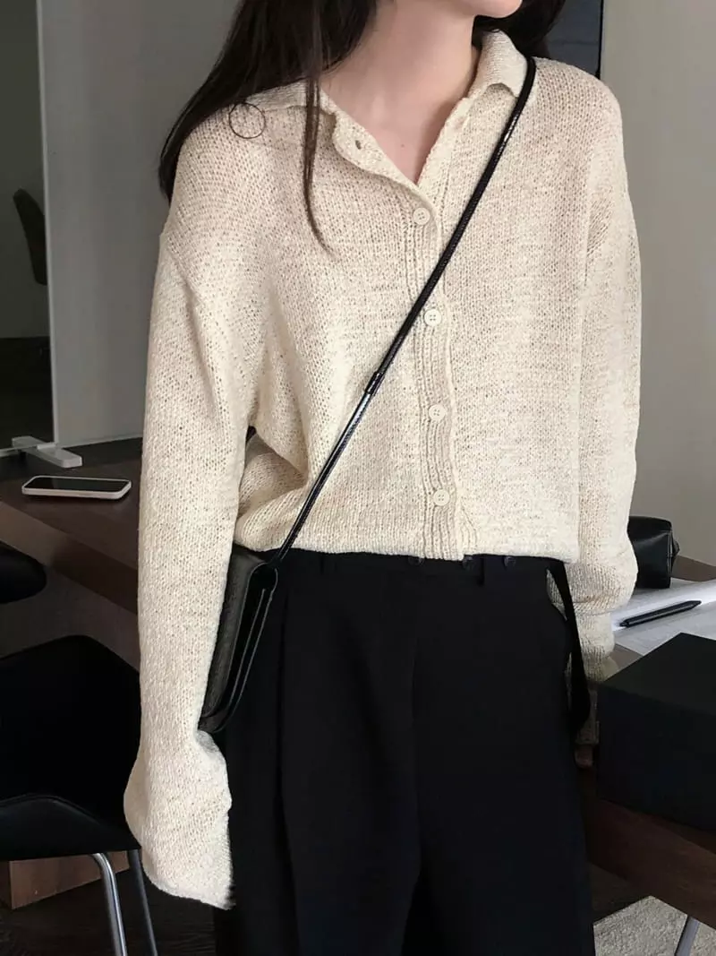 Overclassic - Korean Women Fashion - #romanticstyle - Garden button Cardigan