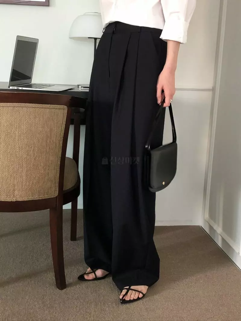 Overclassic - Korean Women Fashion - #vintagekidsstyle - Ron Wide Pants - 3