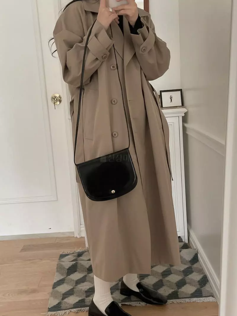 Overclassic - Korean Women Fashion - #momslook - Sophia Long Trench Coat - 4