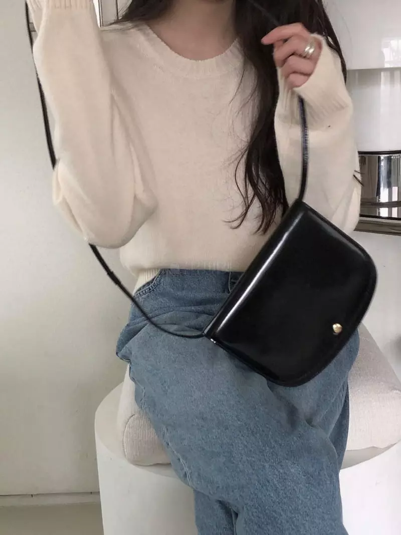 Overclassic - Korean Women Fashion - #womensfashion - Cashmere Round Knit Tee - 2