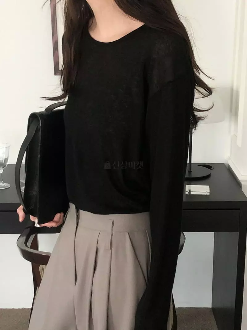 Overclassic - Korean Women Fashion - #momslook - Tencel Loose Tee - 4