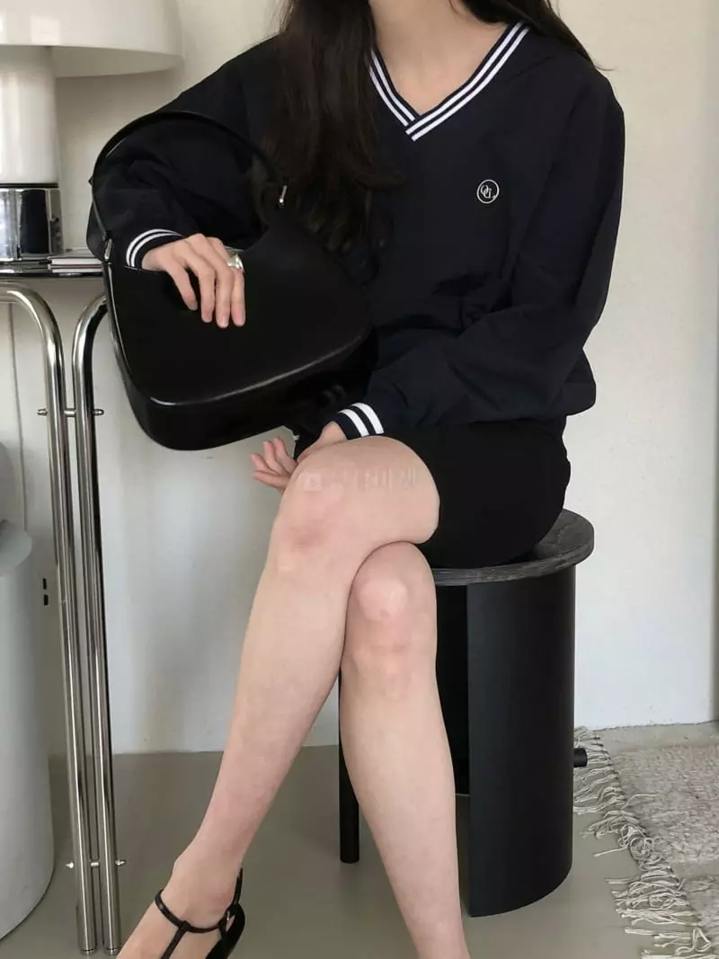 Overclassic - Korean Women Fashion - #womensfashion - Nylon Embroidery Sweatshirt - 2