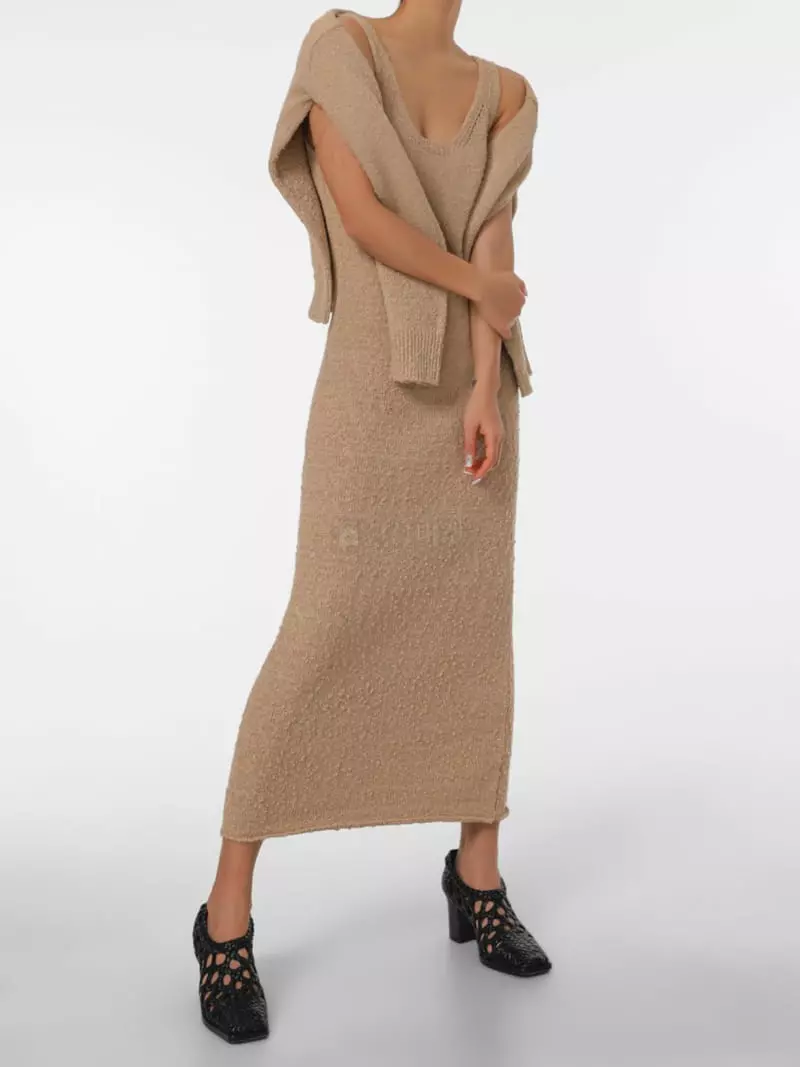 Paper Moon - Korean Women Fashion - #momslook - Sleeveless Fuzzy Maxi Knit One-piece - 3