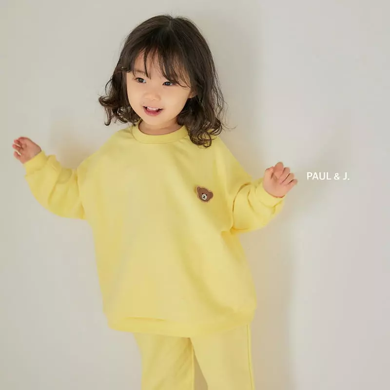 Paul & J - Korean Children Fashion - #Kfashion4kids - Loty Bear Top Bottom Set - 2