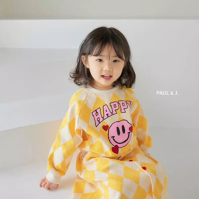 Paul & J - Korean Children Fashion - #childrensboutique - Happy Smile Top Bottom Set - 12