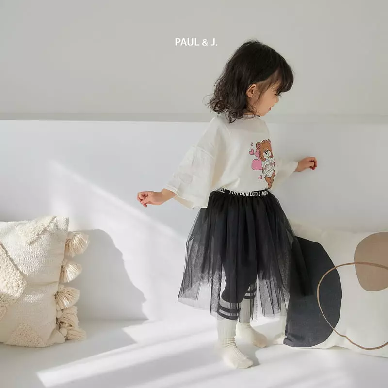 Paul & J - Korean Children Fashion - #childrensboutique - Lover Bear Tee - 3
