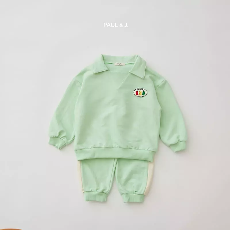 Paul & J - Korean Children Fashion - #kidsshorts - Jelly Bean Top Bottom Set