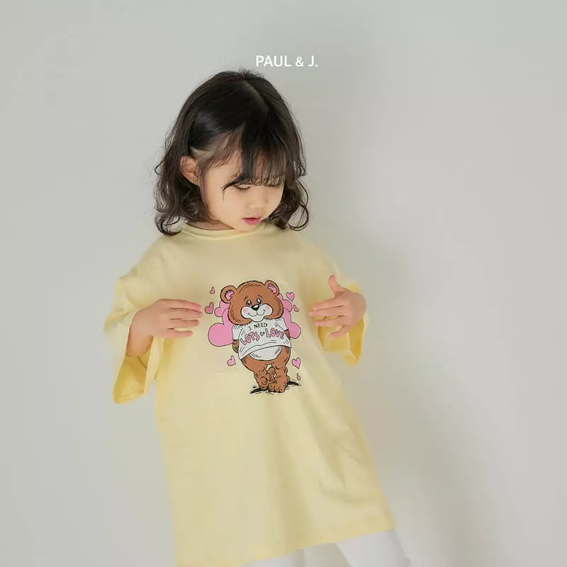Paul & J - Korean Children Fashion - #kidzfashiontrend - Lover Bear Tee - 9