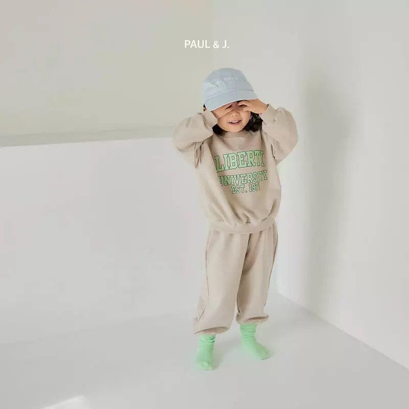 Paul & J - Korean Children Fashion - #Kfashion4kids - Liberty Top Bottom Set - 4