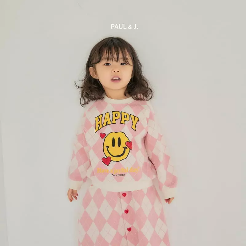 Paul & J - Korean Children Fashion - #magicofchildhood - Happy Smile Top Bottom Set - 7