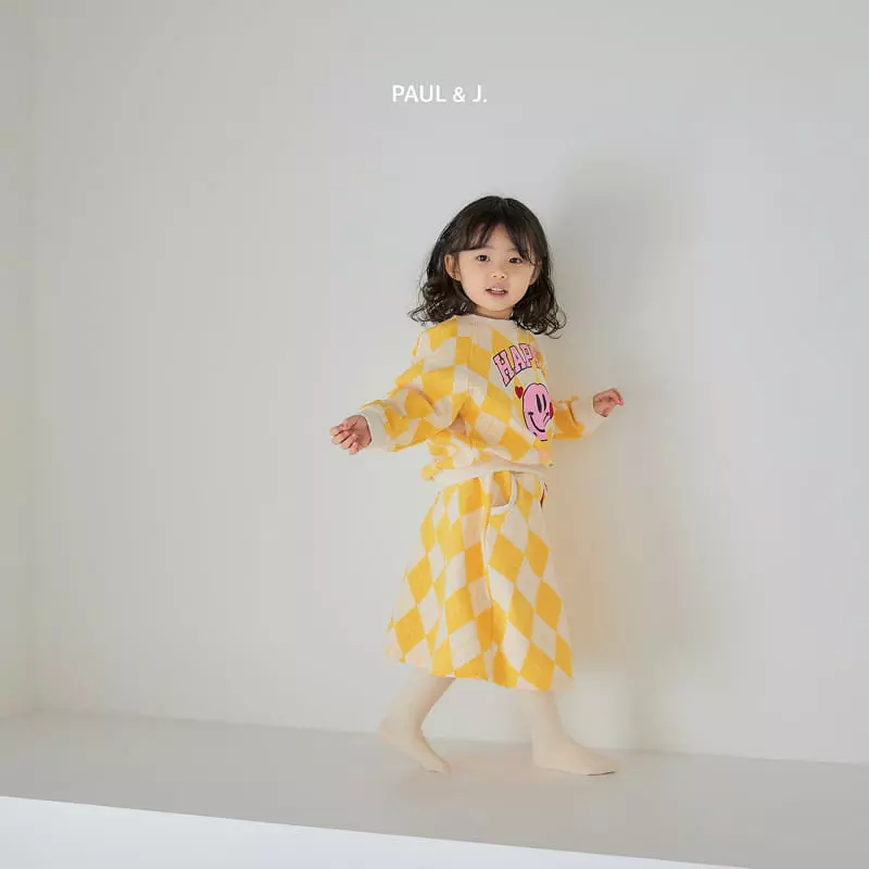 Paul & J - Korean Children Fashion - #prettylittlegirls - Happy Smile Top Bottom Set - 9