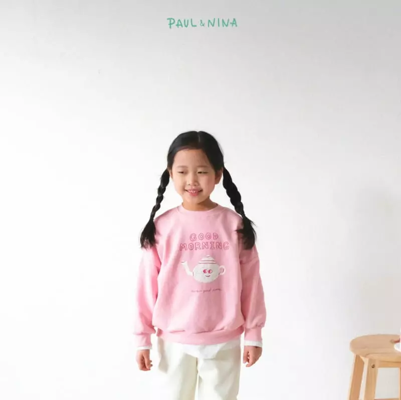Paul & Nina - Korean Children Fashion - #stylishchildhood - Good Morning Sweatshirt - 4