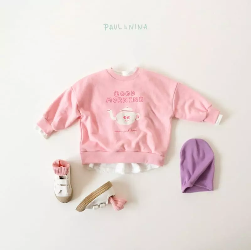 Paul & Nina - Korean Children Fashion - #fashionkids - Good Morning Sweatshirt - 8