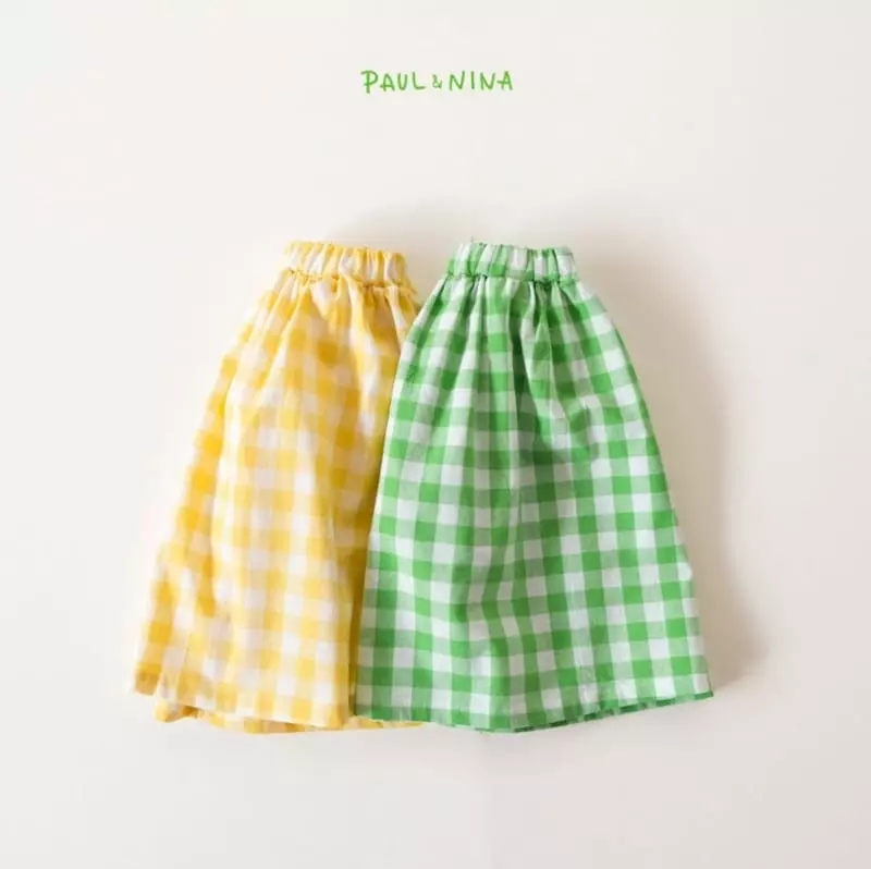 Paul & Nina - Korean Children Fashion - #kidsshorts - Check Check Skirt - 8