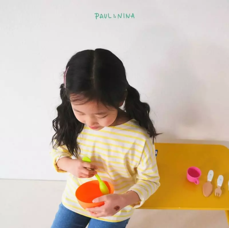 Paul & Nina - Korean Children Fashion - #kidsshorts - Spring Pretty Stripes Tee - 5