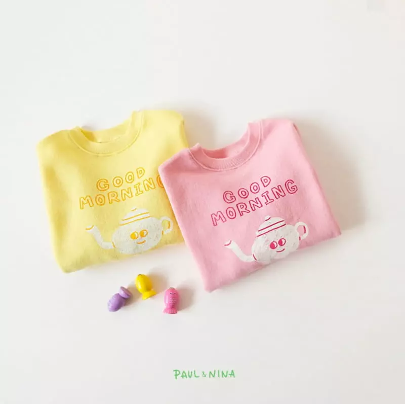 Paul & Nina - Korean Children Fashion - #stylishchildhood - Good Morning Sweatshirt - 3