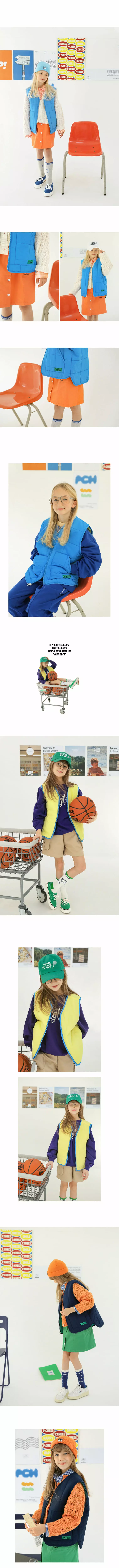 Peach-Cream - Korean Children Fashion - #childofig - Nello Reversible Vest - 2