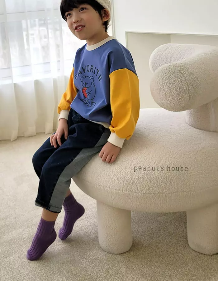 Peanuts - Korean Children Fashion - #Kfashion4kids - Half Half Jeans - 2