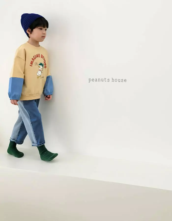 Peanuts - Korean Children Fashion - #childofig - Half Half Jeans - 7