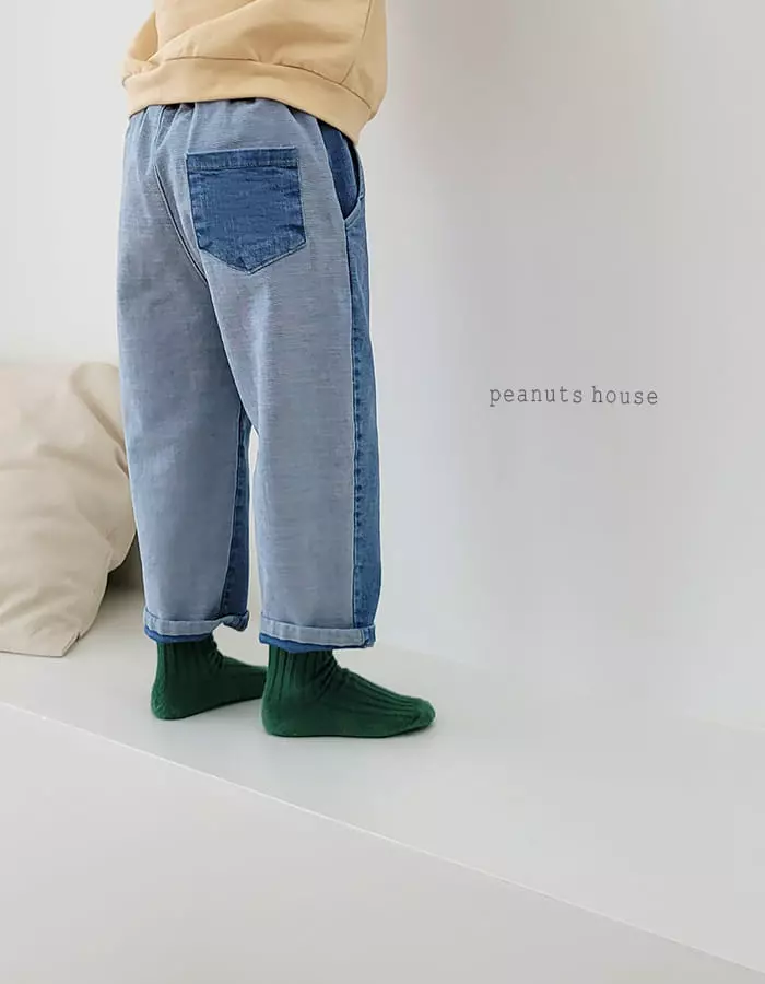 Peanuts - Korean Children Fashion - #discoveringself - Half Half Jeans - 11