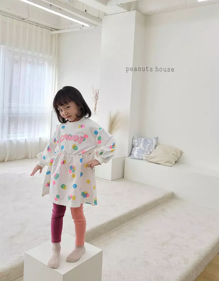 Peanuts - Korean Children Fashion - #littlefashionista - Half Half Leggings - 2